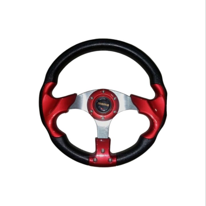 Momo Steering Red Color With Bosskit For All Mehran Models